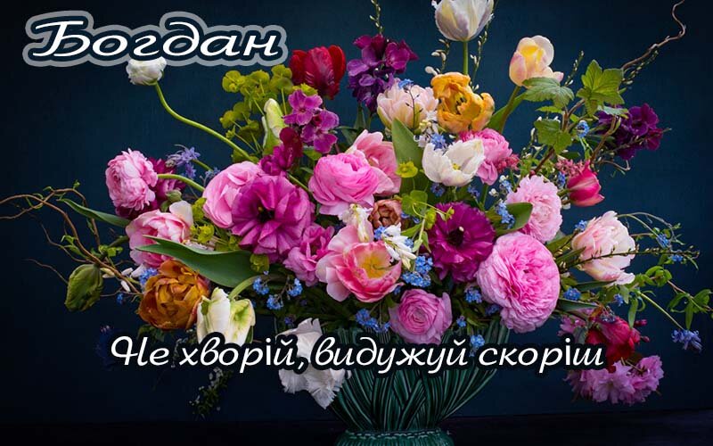 Картинка Богдан, Агов, ану, не хворій, видужуй швидше!