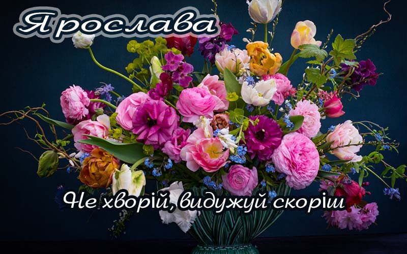Картинка Ярослава, Агов, ану, не хворій, видужуй швидше!