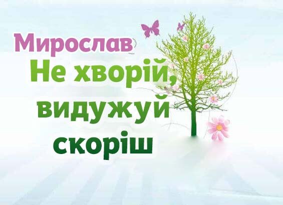 Листівка Мирослав, Випий чаю хуткіш і видужуй скоріш!