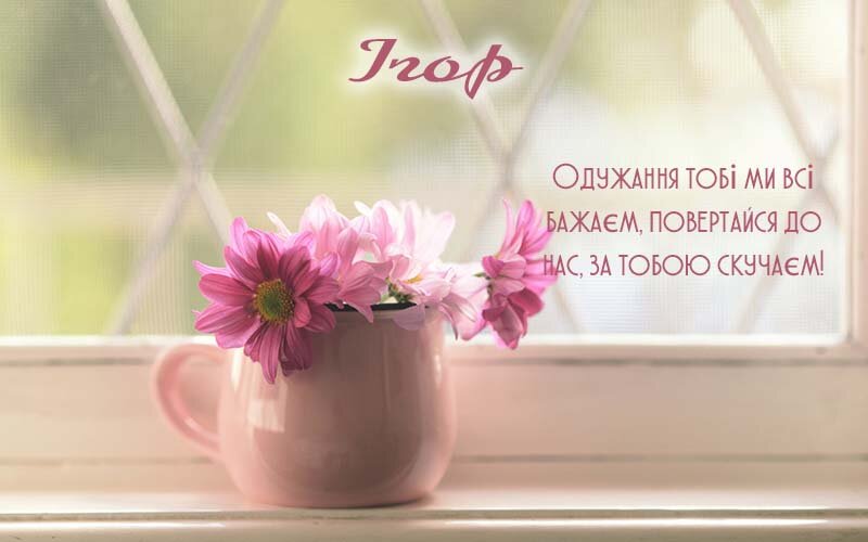 Листівка Видужуй, Ігор!