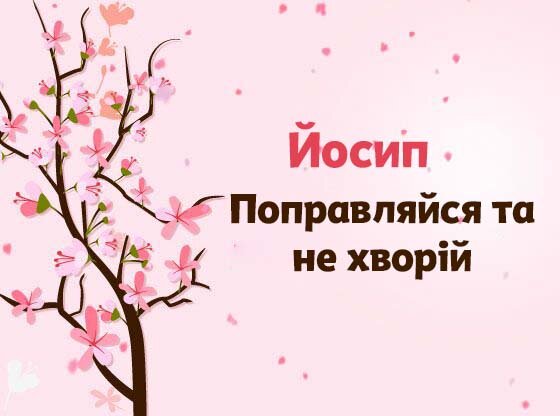 Картинка Швидкого одужання, Йосип!