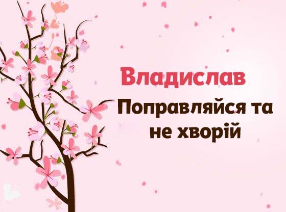 Картинка Швидкого одужання, Владислав!