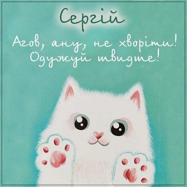 Листівка Не хворій, Сергій