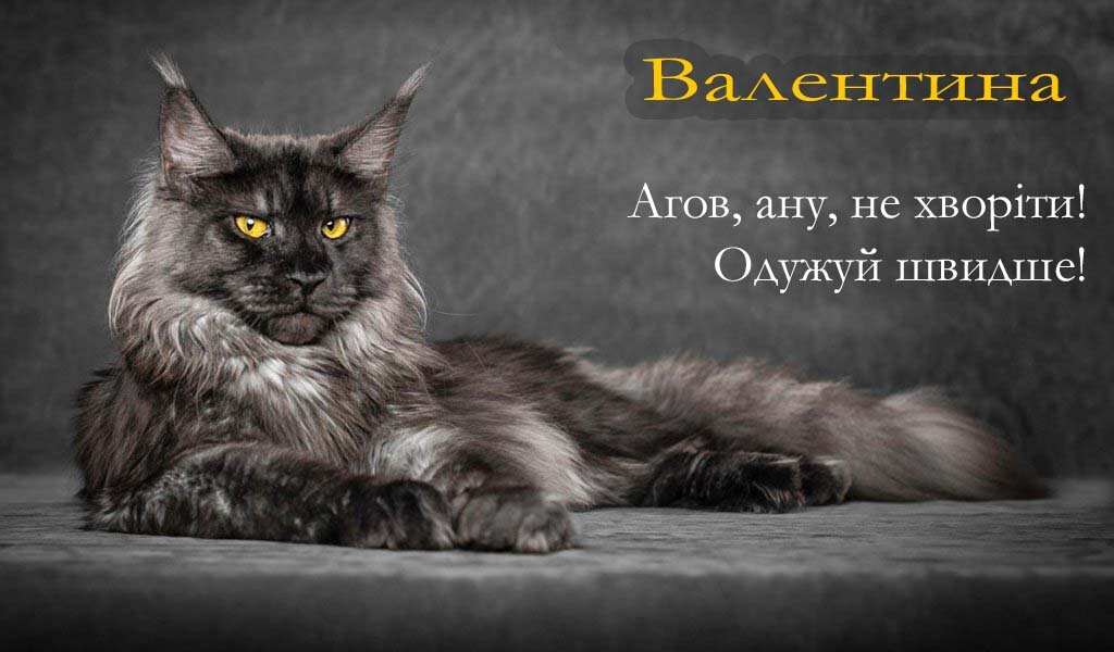 Картинка Валентина, Агов, ану, не хворій, видужуй швидше!